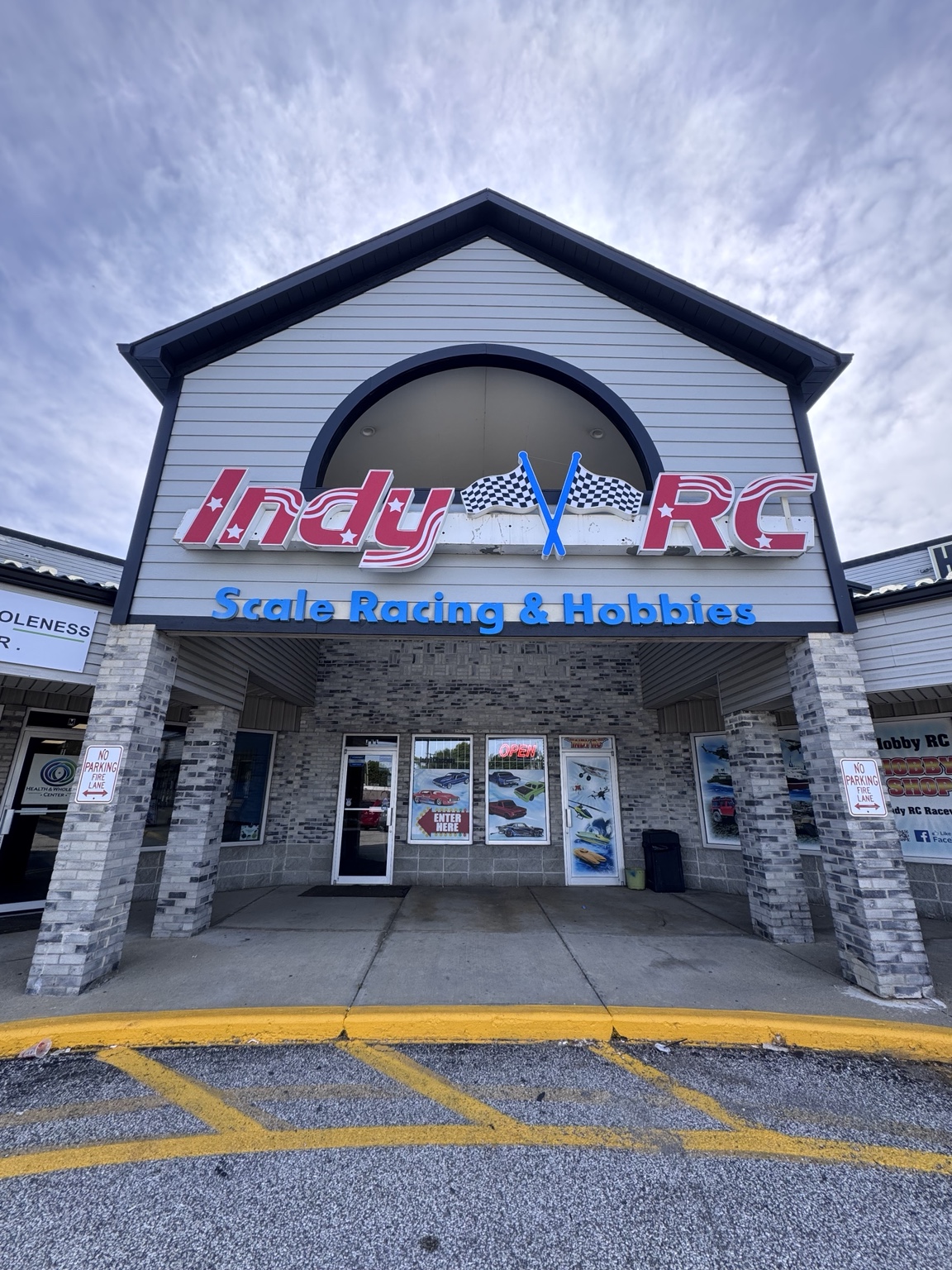 Front entrance of Indy RC Raceway and Hobbies